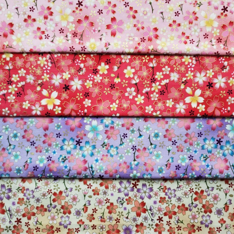 Japanese Home Textiles - 코 튼 골드 호 일 인쇄