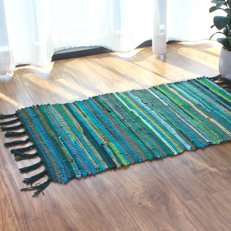 Japanese Home Textiles - 빈티지 우드 프린트 바닥 매트 현관문