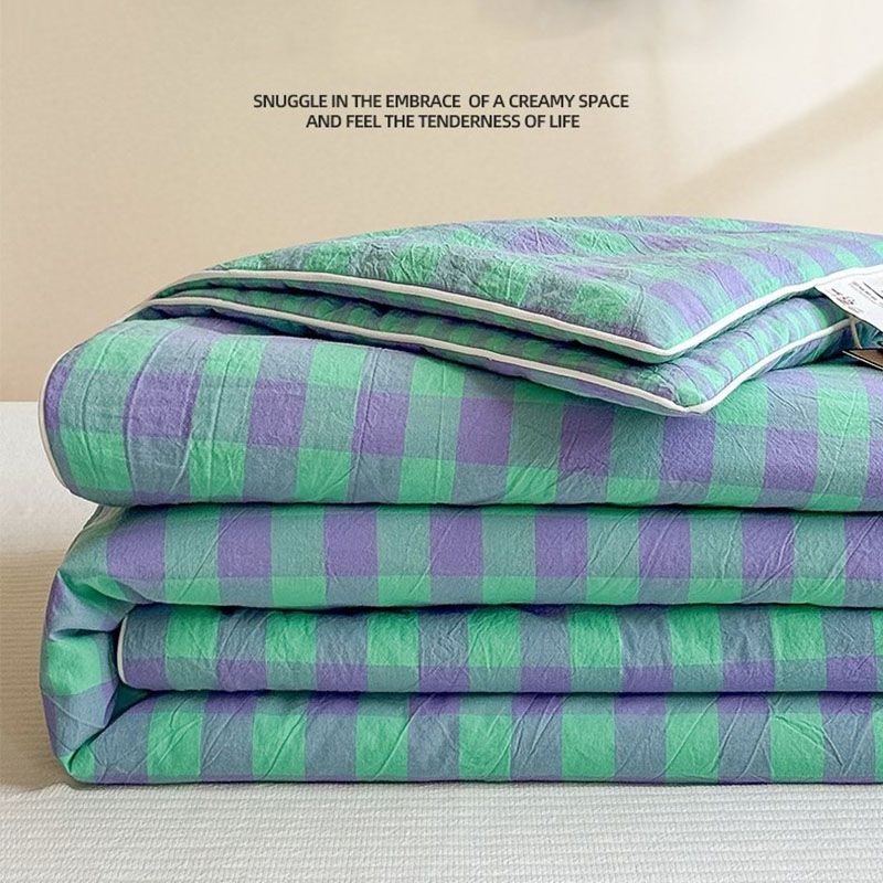 Japanese Home Textiles - 일본식 격자 무늬 프린트 여름 이불