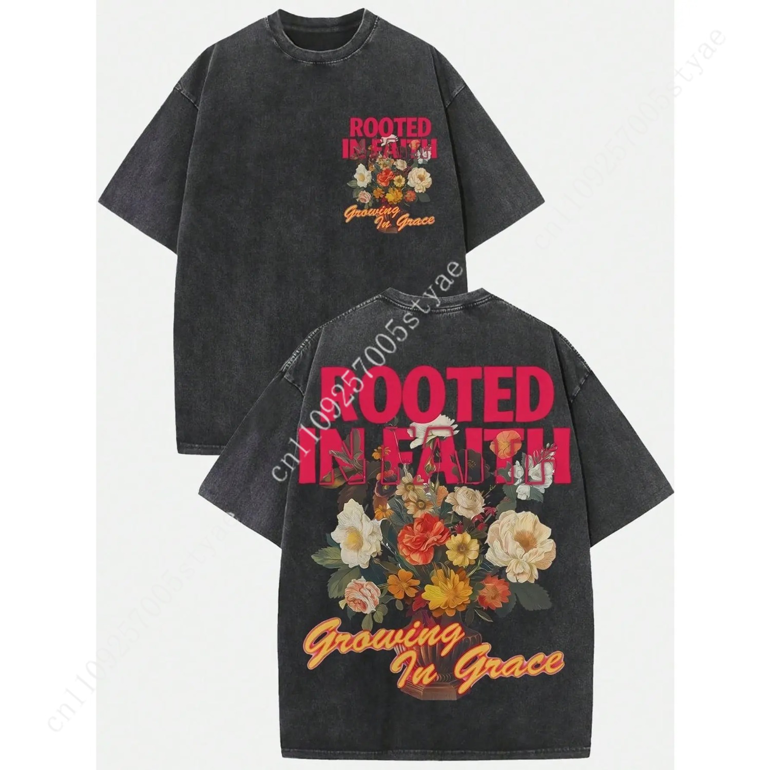 Quilt Cotton Summer - 여성용 빈티지 워싱 230gsm 헤비웨이트 티셔츠
