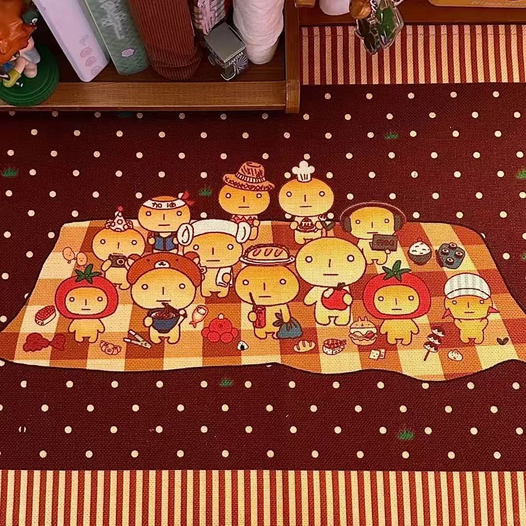 Japanese Home Textiles - 일본 고대 스타일 테이블 매트 만화