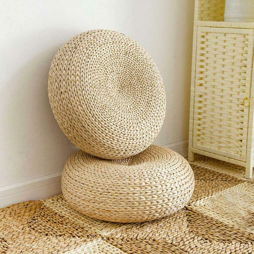 천연 짚 원형 푸프 수제 직조 타타미 쿠션 바닥 일본식 - Japanese Home Textiles 리뷰 및 가격