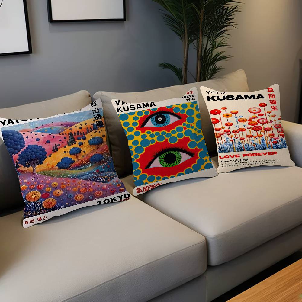 북유럽 일본 야요이 쿠사마 무한한 세계 다채로운 쿠션  - Japanese Home Textiles 리뷰 및 가격