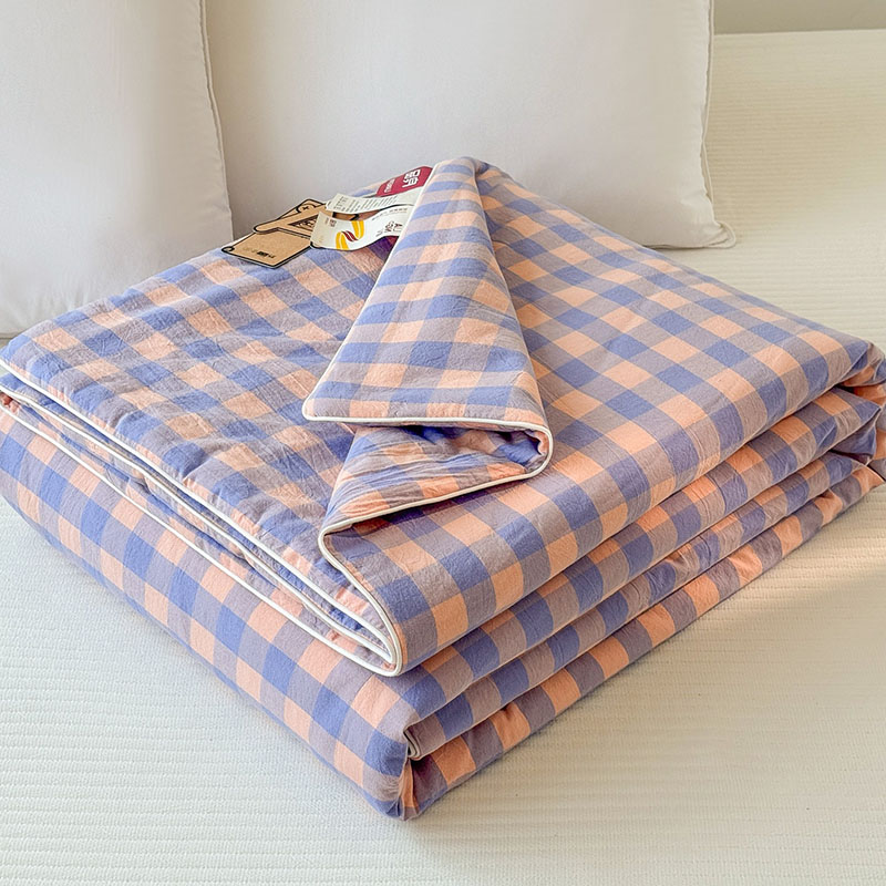 일본식 격자 무늬 프린트 여름 이불 가볍고 피부 친화적 - Japanese Home Textiles 리뷰 및 가격