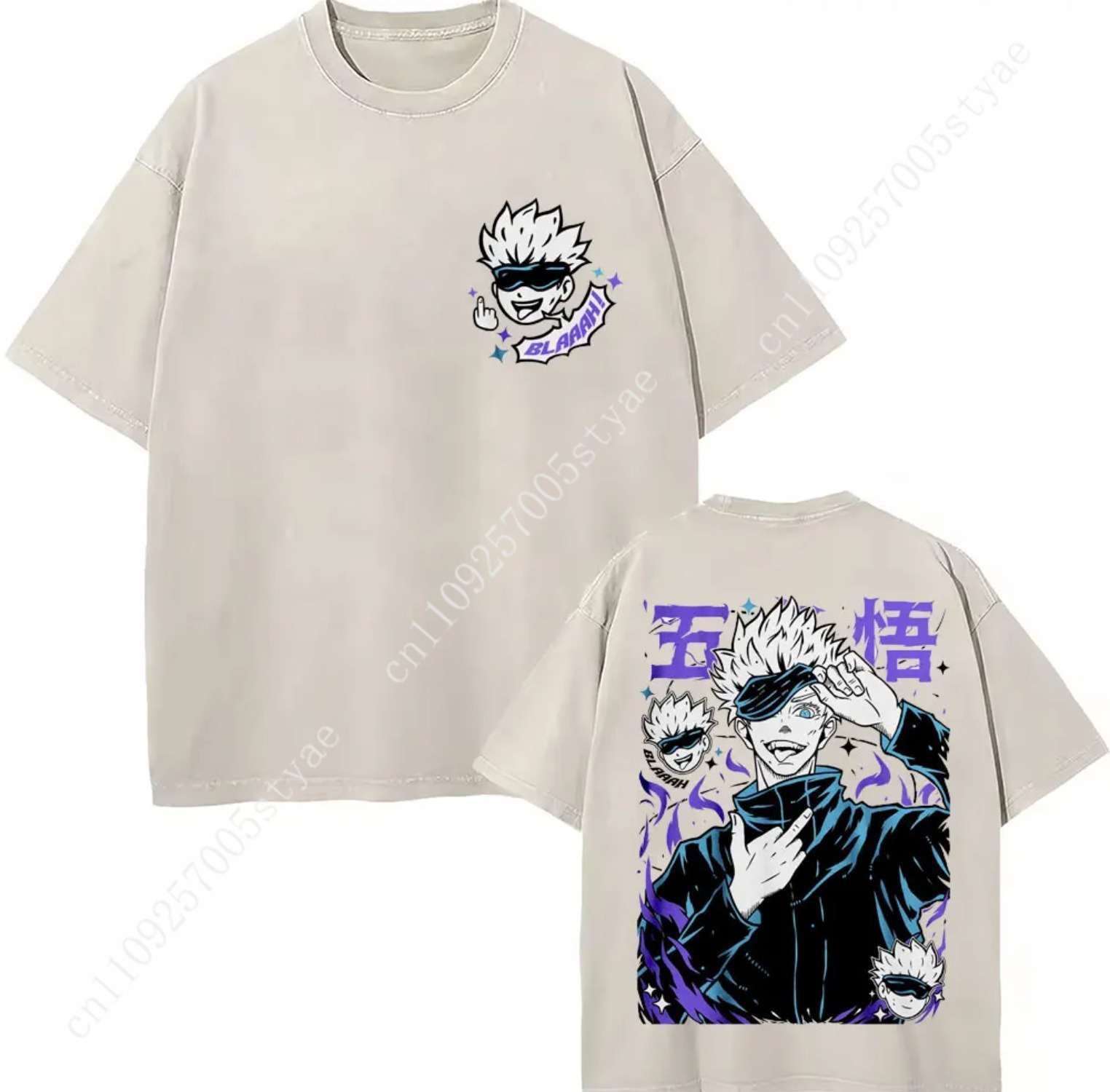 일본 애니메이션 Jujutsu Kaisen 워시드 티셔 - Quilt Cotton Summer 리뷰 및 가격