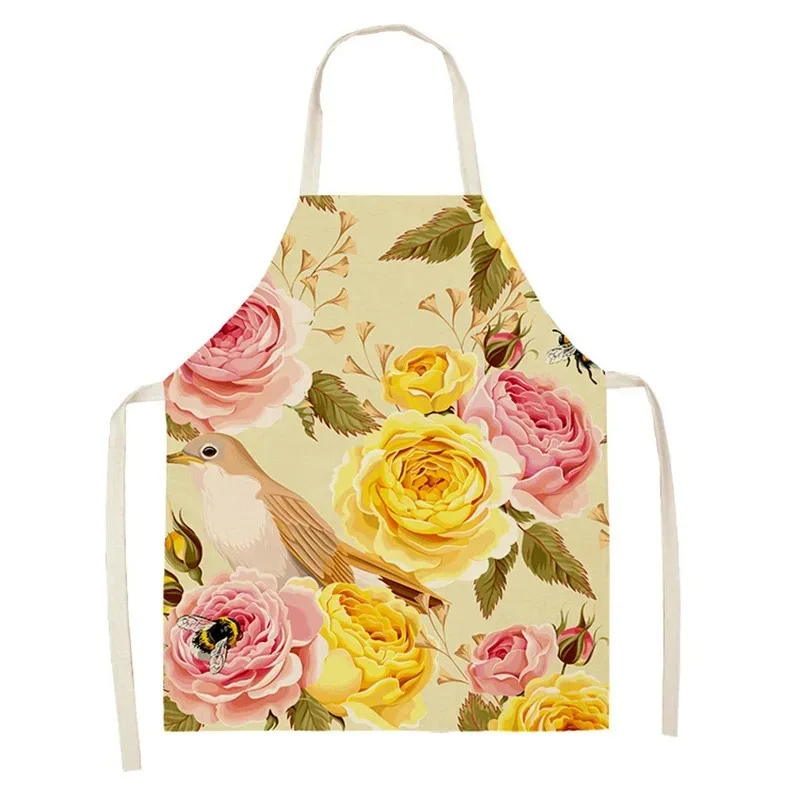 모란 꽃 리넨 앞치마 주방 밀크티 가게 레스토랑 작업복 - Linum Home Textiles 리뷰 및 가격